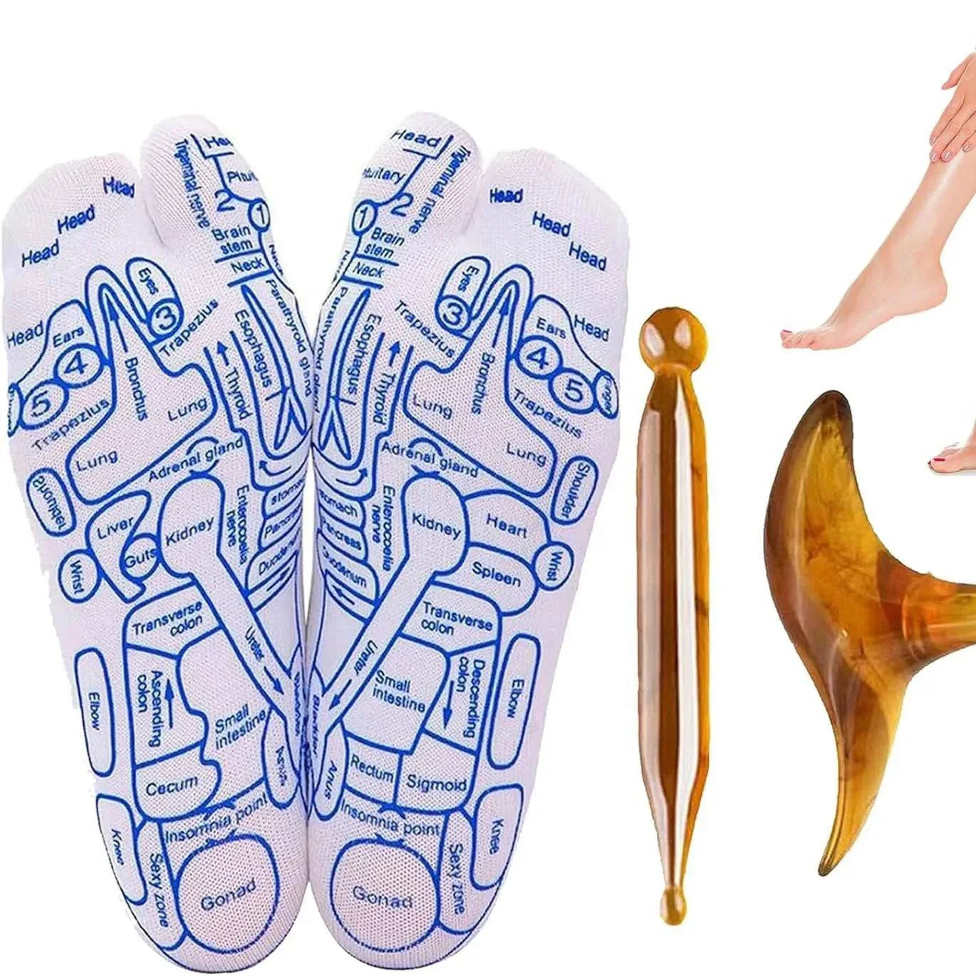 Apparel - Therapeutic Comfort Acupressure Massage Socks for Ultimate R - Apparel | MENLL